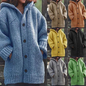 💥【50% OFF】2020 NEW Button Down Hooded Knitted Cardigan👚【Buy 2 get 1 free】